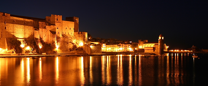 Collioure at night